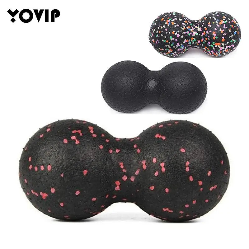 Fitness Ball Double Lacrosse Massage Ball Set Mobility Peanut Balls Self-Myofascial Release Deep Tissue Gym Home Massage Tool