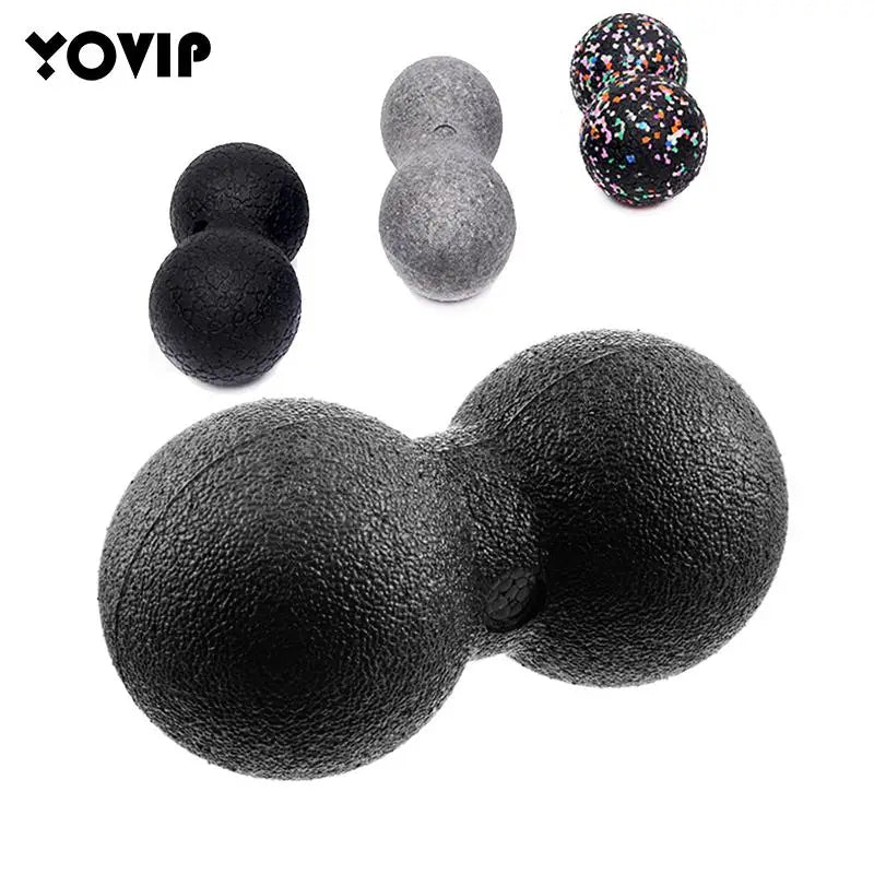 Fitness Ball Double Lacrosse Massage Ball Set Mobility Peanut Balls Self-Myofascial Release Deep Tissue Gym Home Massage Tool