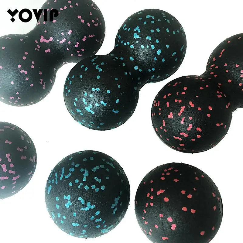 Fitness Ball Double Lacrosse Massage Ball Set Mobility Peanut Balls Self-Myofascial Release Deep Tissue Gym Home Massage Tool