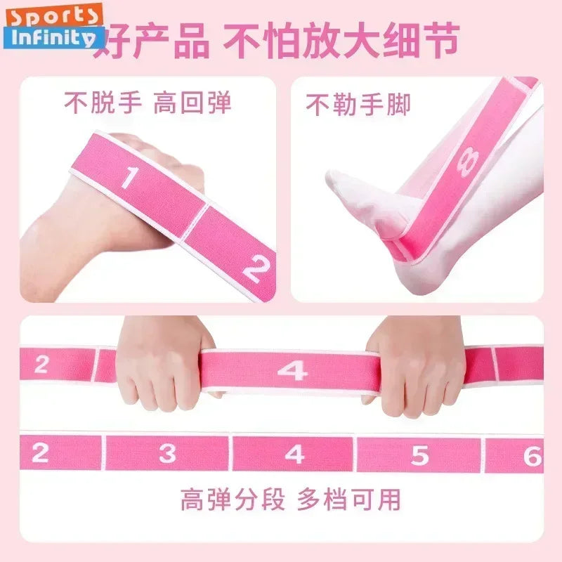 Yoga Sport Resistance Bands Pilates Training Fitness Exercise Home Gym Elastic Band Children Dance Elastic Band Yoga Accessories
